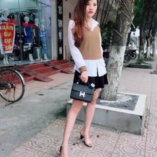 Áo sơ mi pha len nữ tính