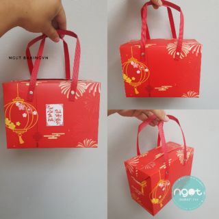 Hộp quà Tết dây xách đỏ Set 5c