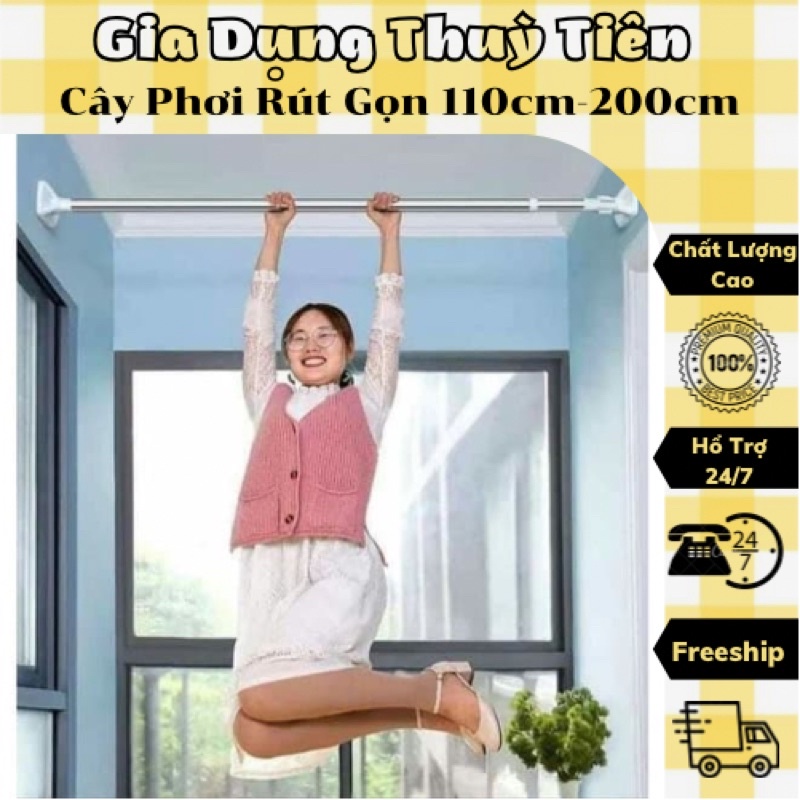 Cây phơi đồ đa năng rút gọt thông minh 110cm-200cm