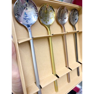 SET 4 THÌA MUỖNG STARBUCK SANG TRỌNG CỰC ĐẸP