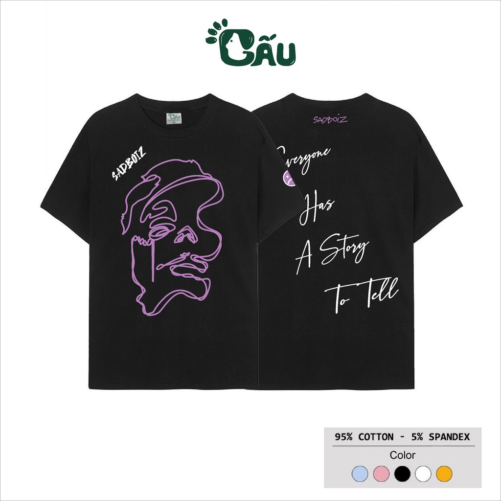 Áo thun tay lỡ 194SHOP Unisex form rộng vải coton dày dặn, co dãn - phong cách Ullzzang - SADBOIZ 001