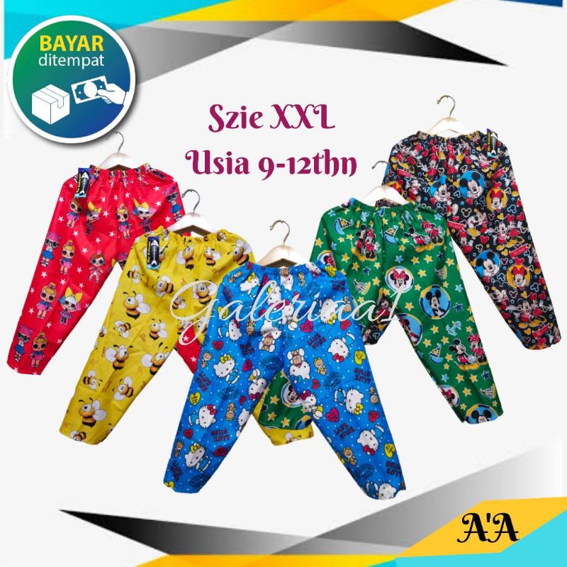 Quần Dài Nữ Họa Tiết Nhân Vật Hoạt Hình Size Xxl 9-12 Tuổi