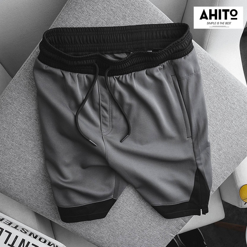Quần short thun nam vải Poly 2 da, co giãn, thể thao, năng động