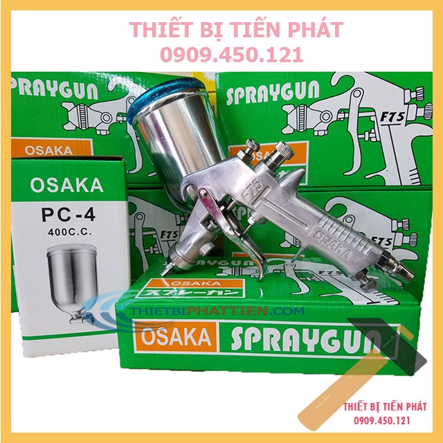 Bộ Phun Sơn Tokyo Osaka F75 + Bình Chứa Sơn 400cc (Chính Hãng Japan)