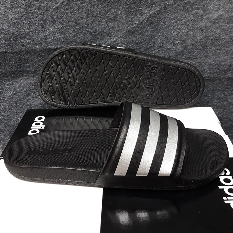 Adidas Cloudfoam Plus Sample Màu đen đế đen sọc bạc