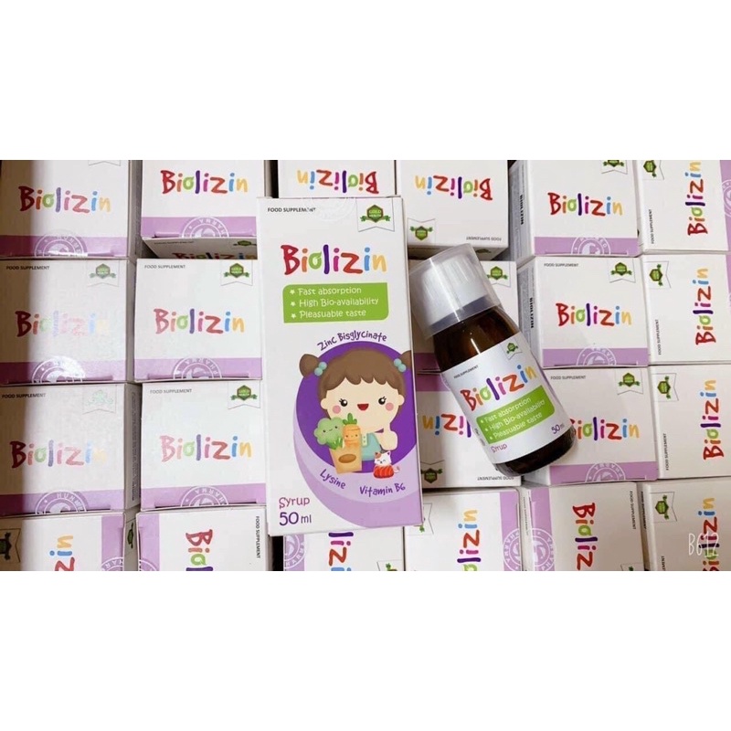Kẽm Nước Hữu Cơ Biolizin Cho Bé Biếng Ăn Vị Đào Dễ Uống