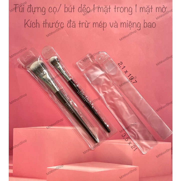 Túi dẻo trong mờ đựng cọ trang điểm, đồ văn phòng phẩm, đồ trang sức…giữ bền và sạch sẽ cho các vật dụng
