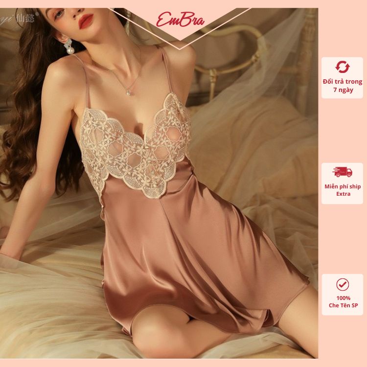 Váy Ngủ Cao Cấp Ren Khuy EBV10