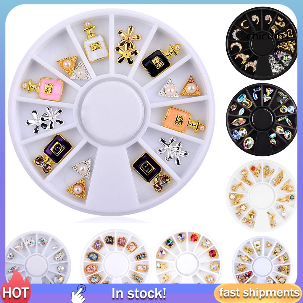 [Hàng mới về] Phụ kiện đính móng tay trang trí 3d nhiều màu nhiều kiểu thời trang