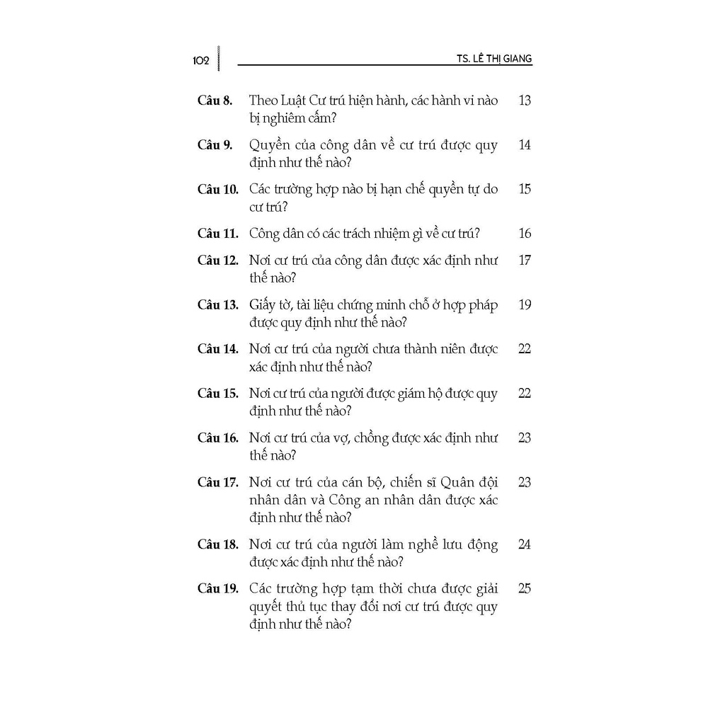 Sách - Tư Vấn, Phổ Biến Và Áp Dụng Pháp Luật: Cư Trú