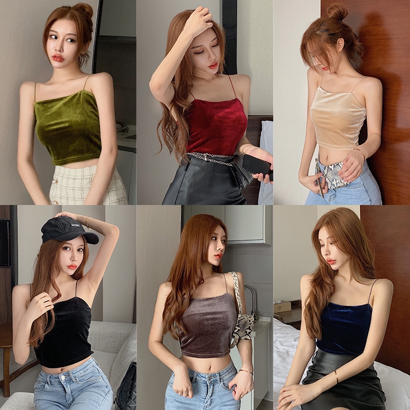 SUXI Áo tank Top Ôm Dáng Thời Trang Mùa Xuân Hàn Quốc Cho Nữ