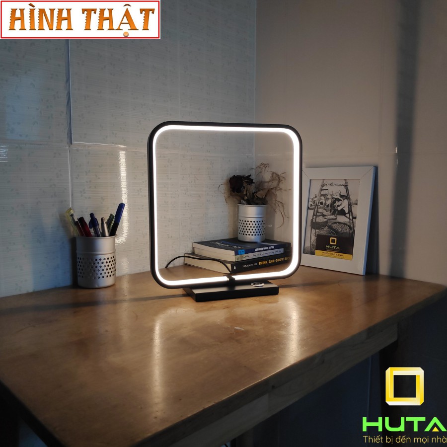 Đèn Bàn Làm Việc Cảm Ứng HUTA Tăng Giảm Độ Sáng Led Ánh Sáng Vàng Dùng Decor Trang Trí Phòng Ngủ Phòng Khách Mã V1