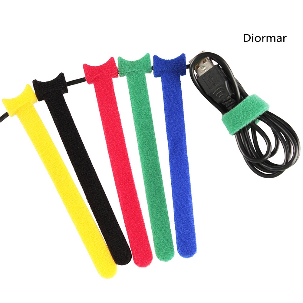 Set 15 Cuộn Băng Dính Cố Định Dây Cáp Gọn Gàng Có Thể Tái Sử Dụng