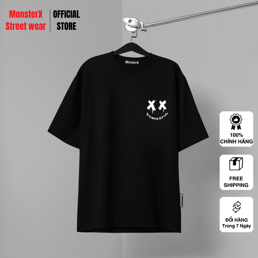 Áo thun unisex MONSTER X STREET XX Wonder phông tay lỡ nam nữ form rộng Local Brand