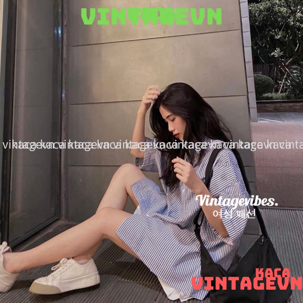 🚛[FREESHIP] Áo sơ mi Hàn Quốc dáng rộng kẻ sọc nhiều màu Ulzzang (hàng QC) - Ảnh thật 1000% kaca vintagevn | BigBuy360 - bigbuy360.vn