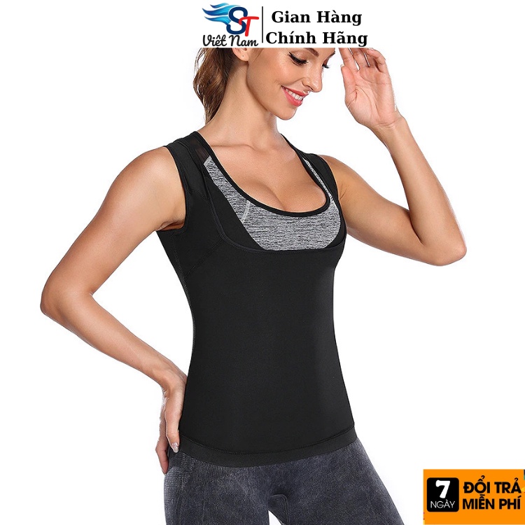 Áo Sinh Nhiệt Đổ Mồ Hôi Đốt Mỡ Bụng Eo Vai Bắp Tay, Áo Tập Gym Nam/Nữ Đốt Mỡ St Việt Nam,
