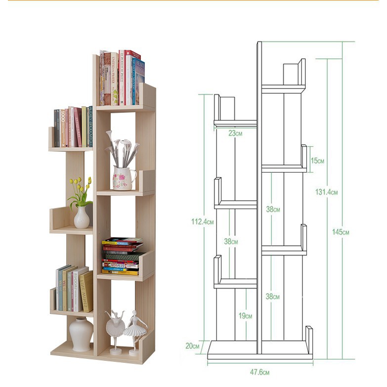 Kệ sách hình cây gỗ [GIẢM GIÁ DEAL SỐC] xương rồng phòng khách