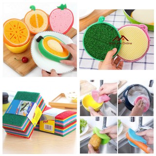 MIẾNG RỬA CHÉN HÌNH TRÁI CÂY, HÌNH THÚ, THÔNG MINH, COMBO 10 BỌT BIỂN
