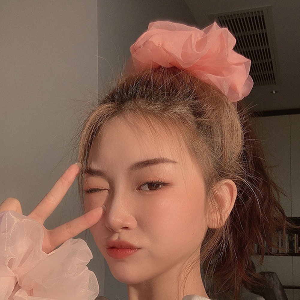 Dây Buộc Tóc Co Giãn Màu Trơn Thời Trang Cho Nữ