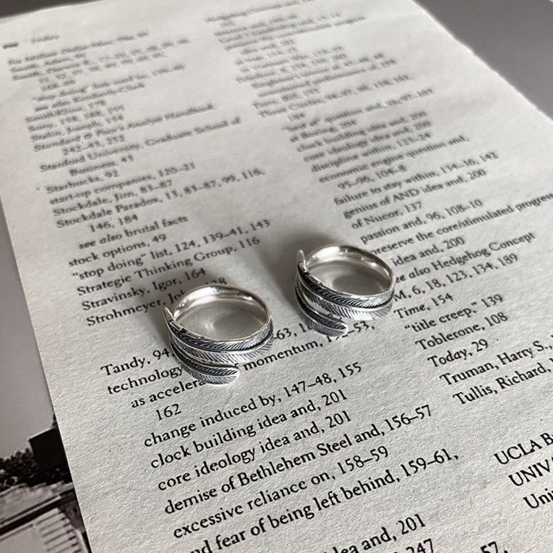 Nhẫn hình lông vũ thời trang cá tính độc đáo