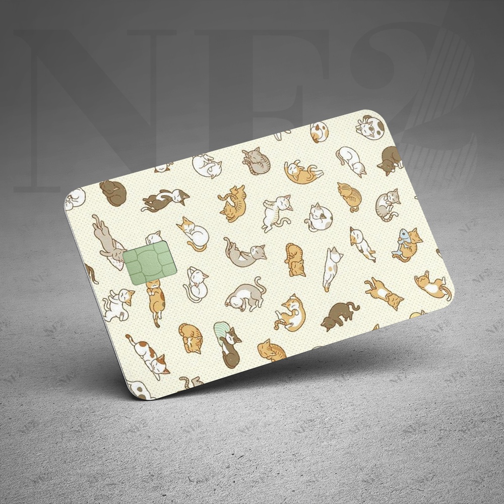 CUTE CAT 2 - Decal Sticker Thẻ ATM  Miếng Dán Trang Trí NF2 Cards