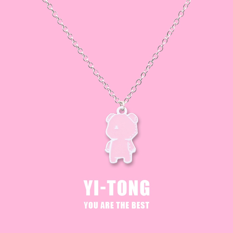 Vòng cổ Mặt Gấu Hoạt Hình Nhiều Màu Phong Cách Hip Hop Punk