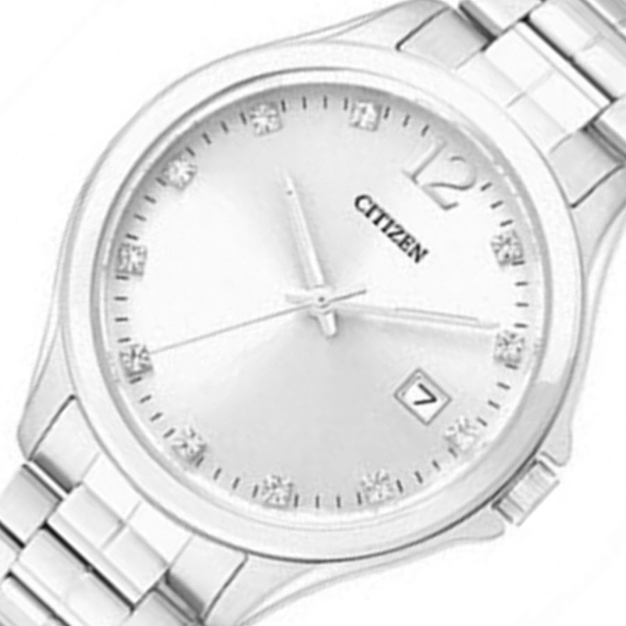 Đồng Hồ Nữ Citizen Đính Đá Swarovski Dây Thép Không Gỉ EV0050-55A - Mặt Trắng