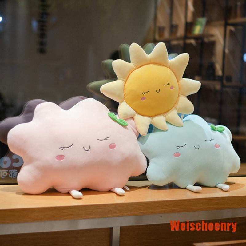 WEenry Sun Cloud Plush Pillow Stuffed Soft Creative Kids Toys Car Pillow Home D