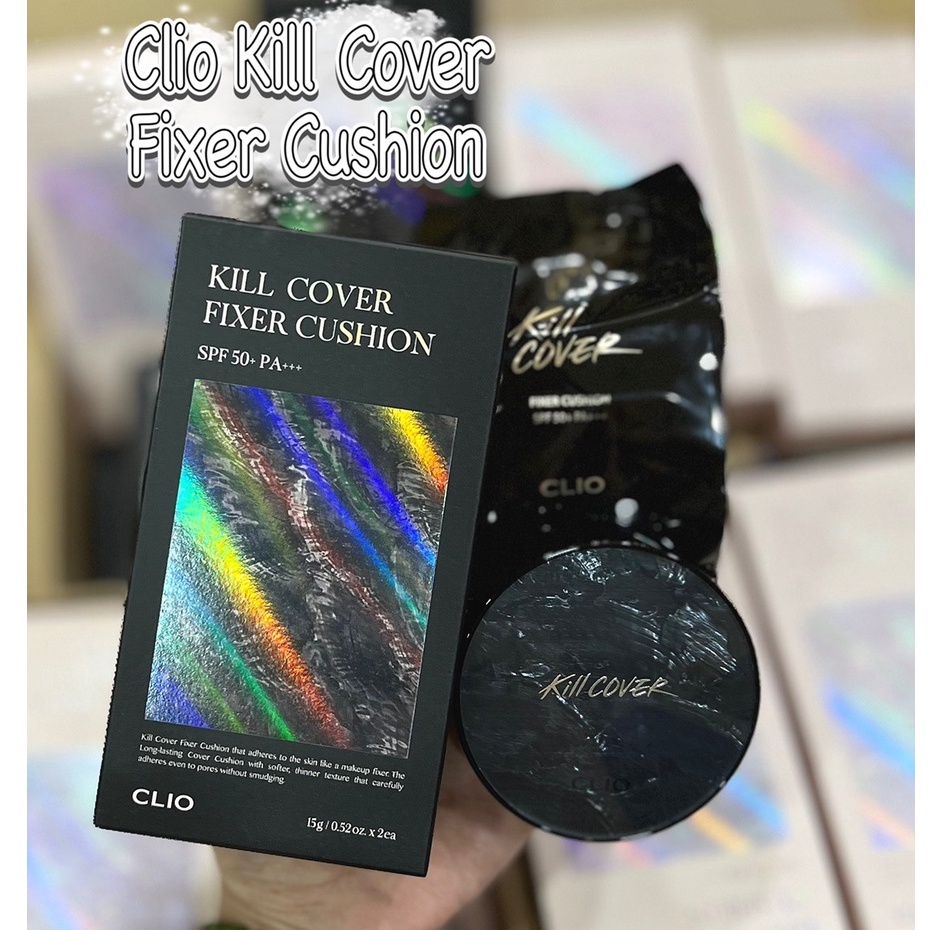 (KÈM LÕI) Phấn nước CLIO KILL COVER FIXER CUSHION SPF 50+ PA+++