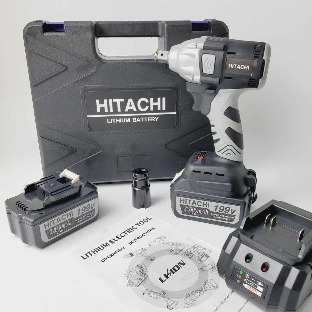 Máy siết bulong HITACHI 199V Lõi Đồng Không Chổi Than