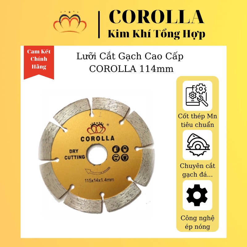 Lưỡi cắt gạch, cắt đá ốp lát, cắt gạch ngói gốm sứ, tường bê tông Phi 114mm
