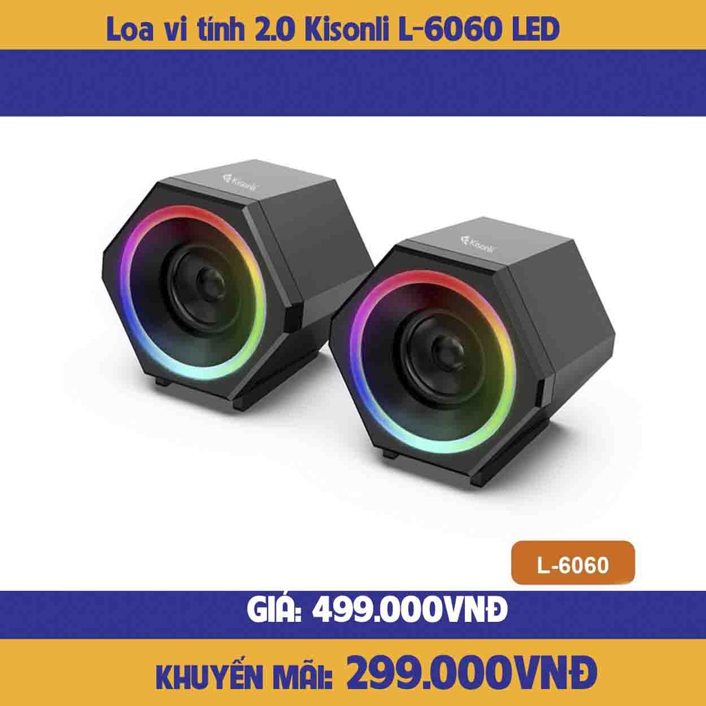 LOA VI TÍNH 2,0 KISONLI L-6060 LED