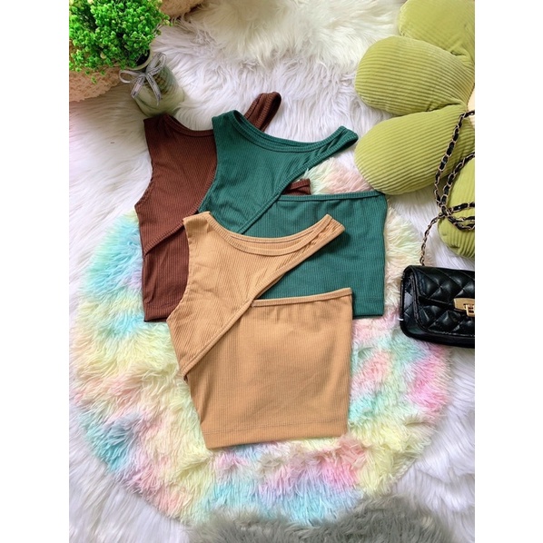 Áo kiểu 3 lỗ phối khoét nhiều màu