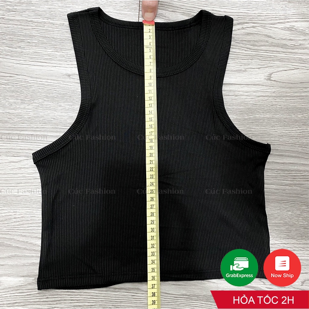 Áo ba lỗ nữ Cúc fashion áo tập gym 3 lỗ croptop thun tăm phong cách trẻ trung A018