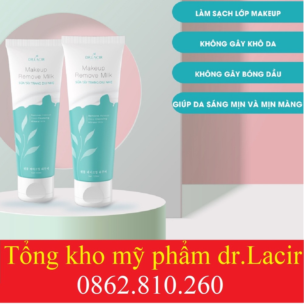 SỮA TẨY TRANG LAMER CARE DR LACIR, sữa tẩy trang dịu nhẹ drlacir makeup remove milk 120ml