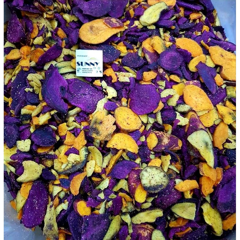 1kg Khoai lang rau củ sấy vụn cho thú cưng