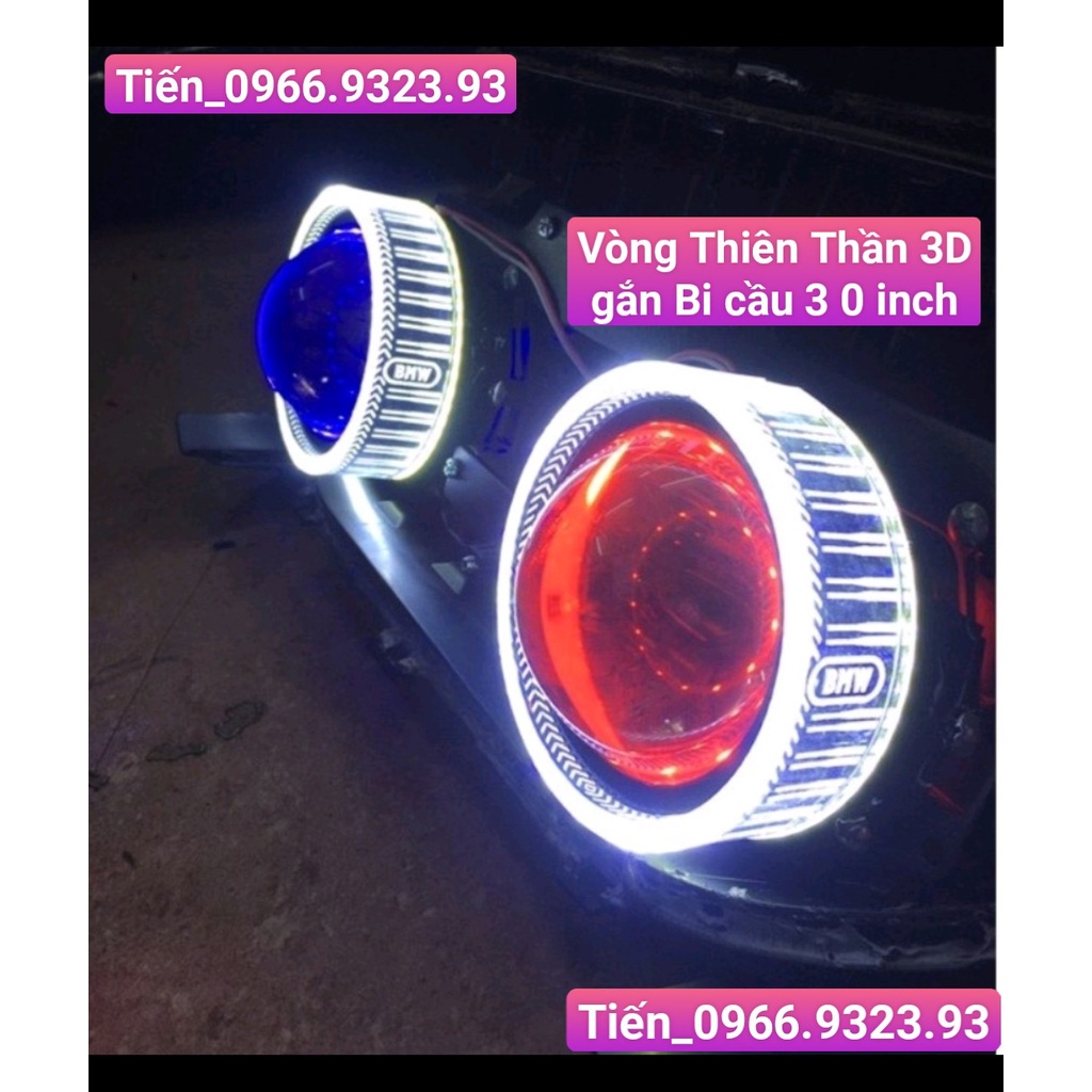 Vòng Thiên Thần 3D Khắc Hoạt Tiết Trang Trí gắn Bi 3.0 inch