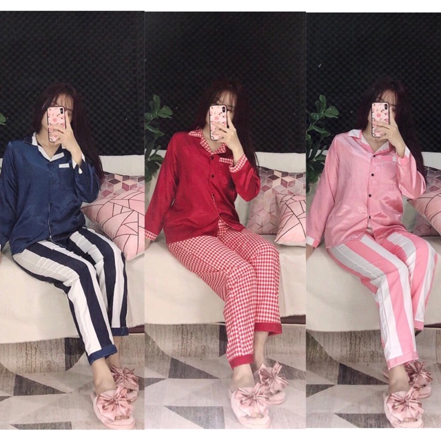 ĐỒ BỘ PIJAMA PHỐI PHI LỤA CAO CẤP