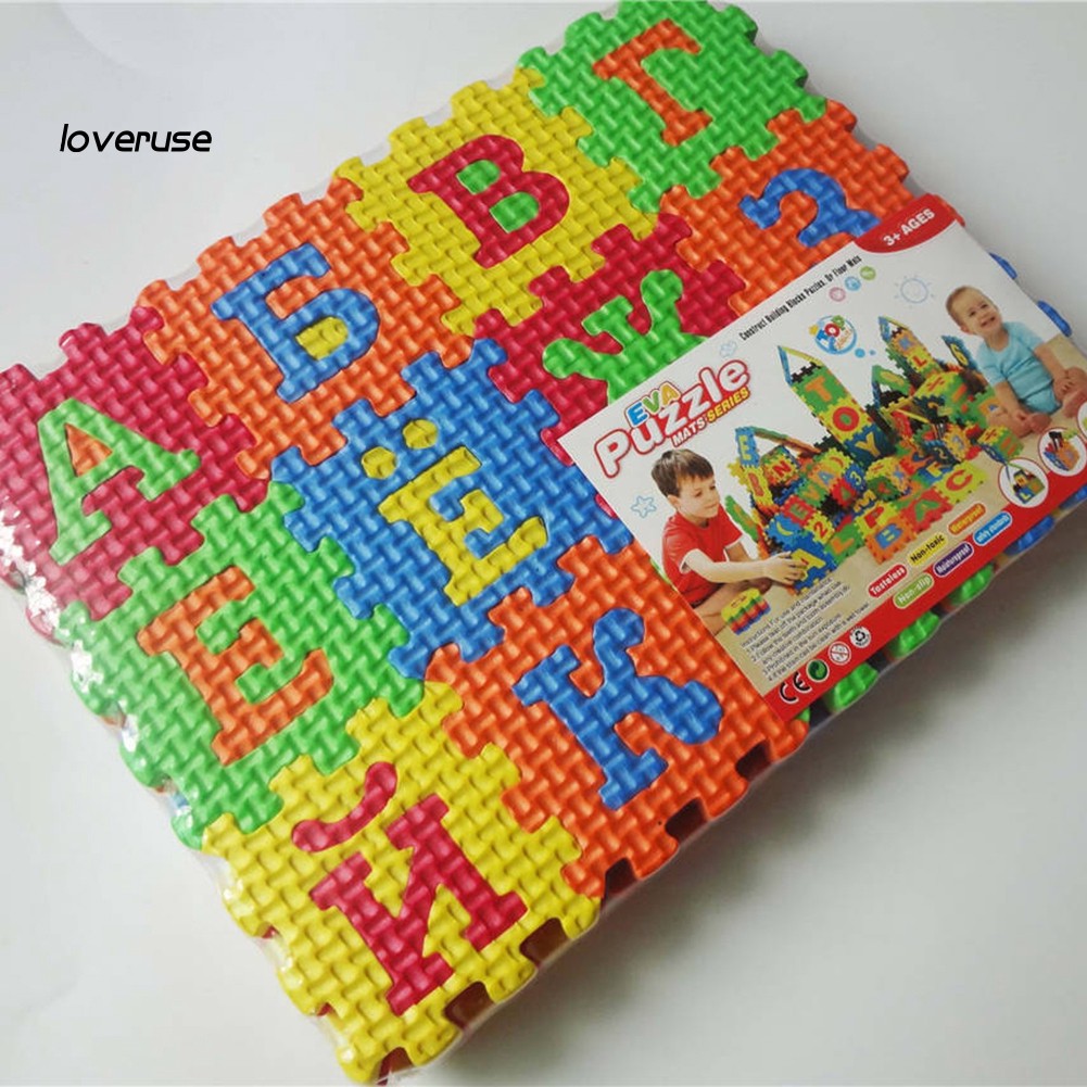 Set 36 miếng thảm xếp hình bảng chữ cái tiếng Nga bằng EVA độc đáo
