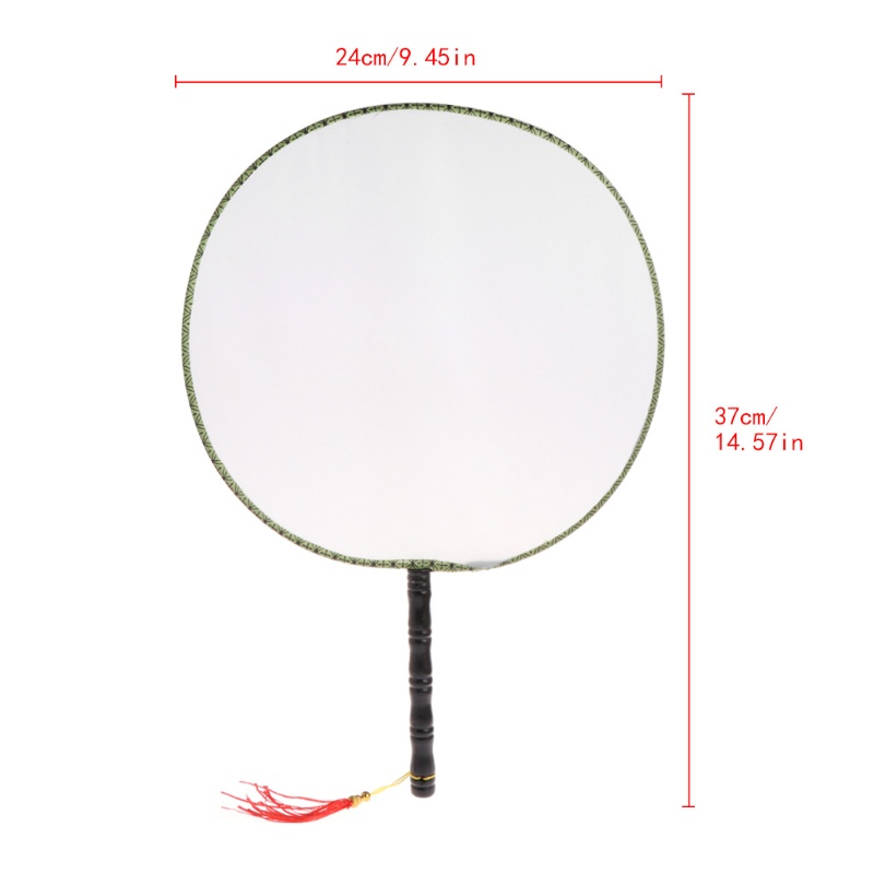 Quạt Tròn 24cm Cầm Tay Màu Trắng Trang Nhã Cho Bé