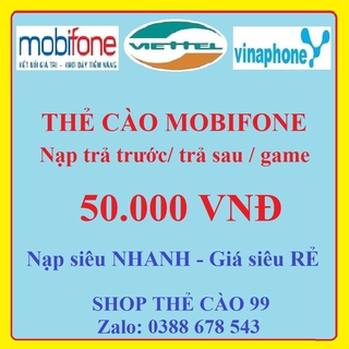 Thẻ cào mobifone 50k siêu rẻ