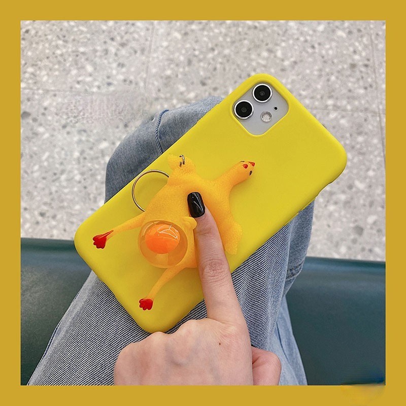 Ốp điện thoại hình gà 3D dành cho Oppo A15S A3S A5S A12 A12E Realme C1 A31 A73 A93 A5 A9 A15 2020 Realme 8 Pro