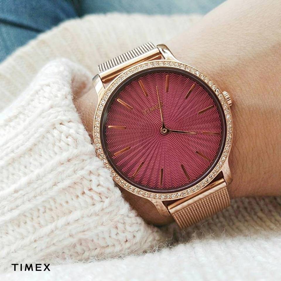 Đồng hồ Nữ Timex Classic Metropolitan Starlight 34mm TW2R50500 Dây Kim Loại - Chính Hãng