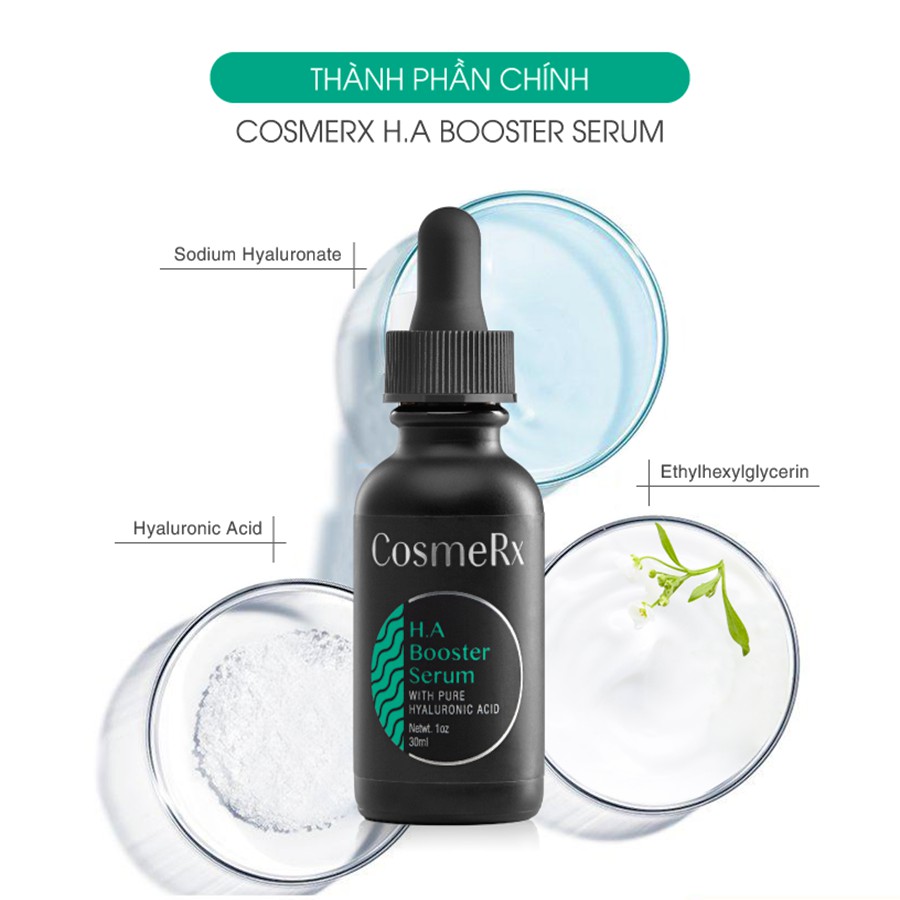 Tinh chất cấp nước, xóa nhăn, và chống lão hóa CosmeRx H.A Booster Serum