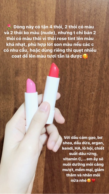 Son dưỡng môi có màu Eveline Lip Therapy - Vegan dưỡng môi căng mượt, mềm mại, giảm thâm và nhăn môi