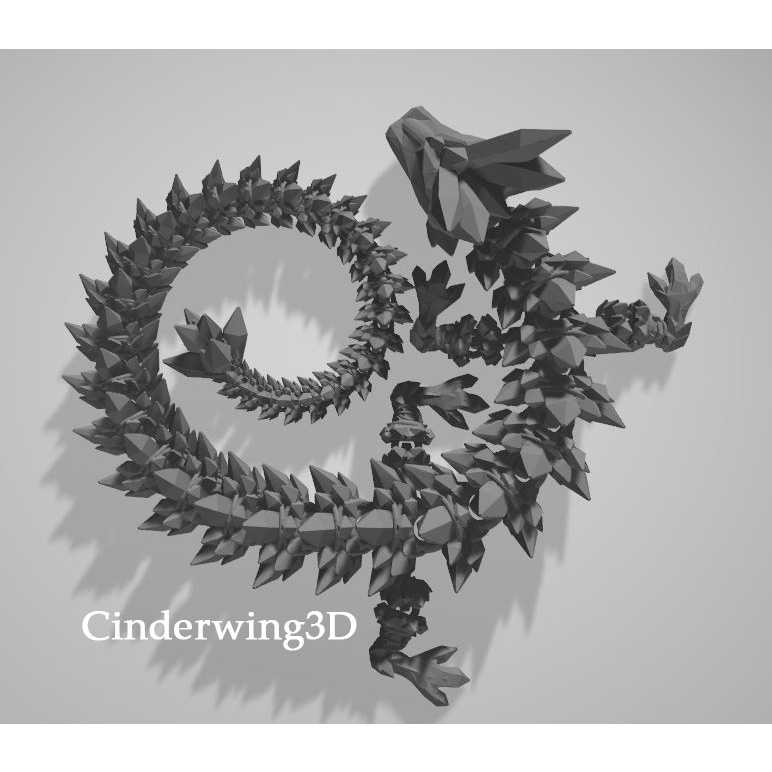 Rồng in 3d có khớp nối di chuyển thay đổi hình dạng siêu ngầu