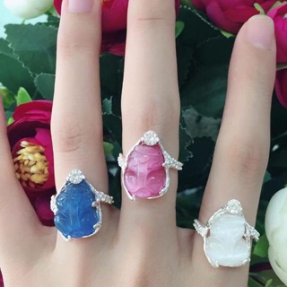 Nhẫn tỳ hưu ngậm ngọc đủ màu