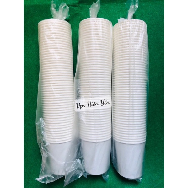 Bịch 50 cốc giấy trắng dùng một lần thể tích 180ml