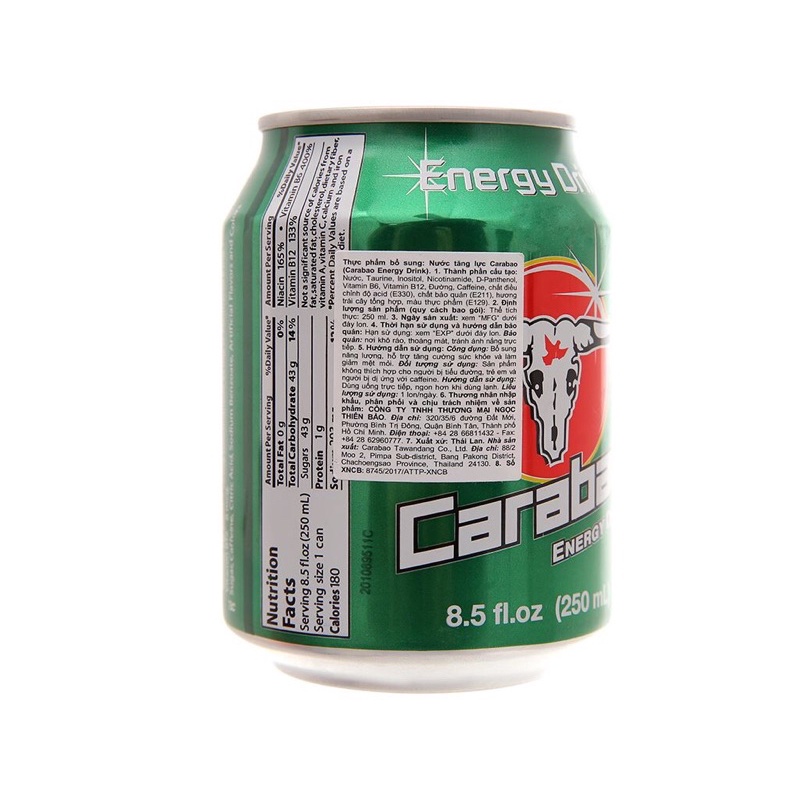 Nước tăng lực Carabao 250ml