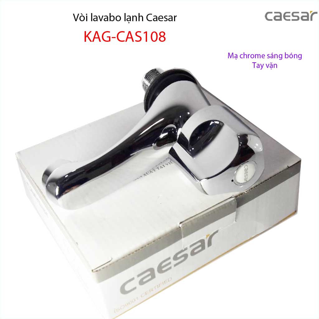 Vòi lavabo lạnh Caesar KAG-CAS108, vòi tay vặn chậu rửa mặt cao cấp nước mạnh hiệu suất tốt sử dụng tốt